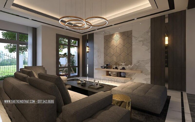 Cách trang trí nội thất phòng khách biệt thự chinh phục mọi gia chủ 